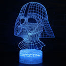 Lâmpada LED  Star Wars,Anime Figura Acrílica 3D