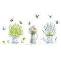 Adesivos de parede criativos, para casa e cozinha(Tema de flores,suculentas,bonsai em vaso)