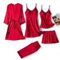 Conjunto de pijama completo com 5 peças ( Presente completo)