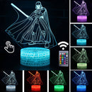 Lâmpada LED  Star Wars,Anime Figura Acrílica 3D
