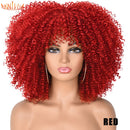 Cabelo curto Afro Kinky Curly com franja para (Você sempre única e estilosa) Multicolors