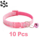 Conjunto com 10 coleiras para Pets de pequeno porte  (Seu pet estiloso com várias cores)