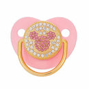 Chupeta de silicone  Rosa com strass  (Vários temas e cores)