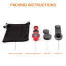 Kit de lente para câmera de celular angular lente olho de peixe(Suporte universal para todos os telefones celulares)