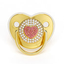 Chupeta de silicone  Rosa com strass  (Vários temas e cores)