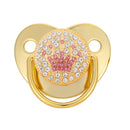 Chupeta de silicone  Rosa com strass  (Vários temas e cores)