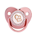 Chupeta de silicone  Rosa com strass  (Vários temas e cores)
