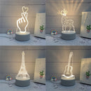 Luminária LED 3D, Candeeiro de mesa