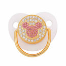 Chupeta de silicone  Rosa com strass  (Vários temas e cores)