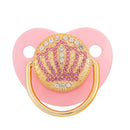 Chupeta de silicone  Rosa com strass  (Vários temas e cores)