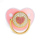 Chupeta de silicone  Rosa com strass  (Vários temas e cores)