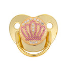Chupeta de silicone  Rosa com strass  (Vários temas e cores)