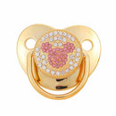 Chupeta de silicone  Rosa com strass  (Vários temas e cores)