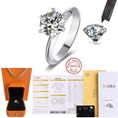 Anéis de luxo Moissanite , em prata esterlina 925 (Surpreenda quem você ama)