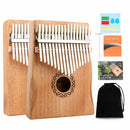 Kalimba Madeira de Mogno (Piano de Dedo Portátil)