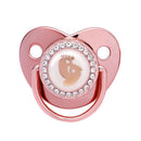 Chupeta de silicone  Rosa com strass  (Vários temas e cores)