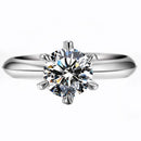 Anéis de luxo Moissanite , em prata esterlina 925 (Surpreenda quem você ama)