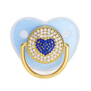 Chupeta de silicone  Rosa com strass  (Vários temas e cores)