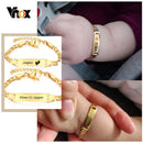 Pulseiras Vnox (Com Nome Do Bebê / Não Alérgico de Aço Inoxidável)
