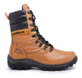 Bota masculina Caterpillar Cano longo em couro resistente